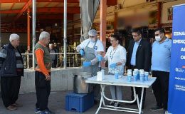Alanya Hal esnafına sıcak çorba