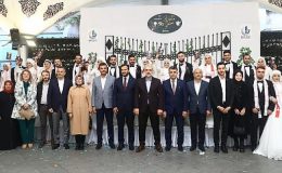 Bağcılar’da 15 çift, toplu düğünle mutluluğa adım attı