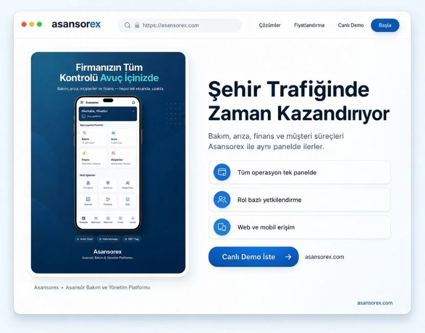 Asansorex.com Şehir Trafiğinde Zaman Kazandırıyor